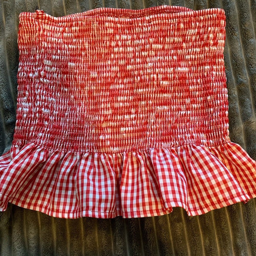Red tube top